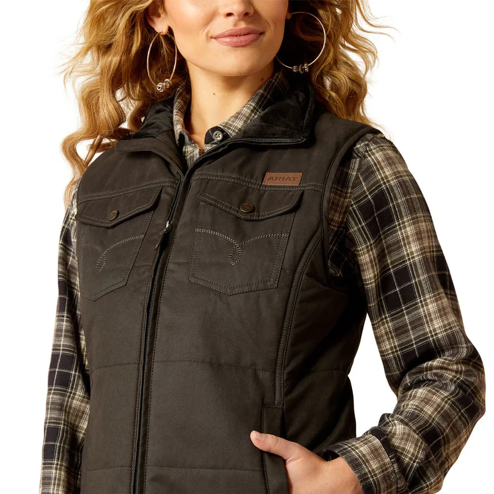 10052044 Ariat Women's Grizzly Quilted Conceal Carry Vest - Black