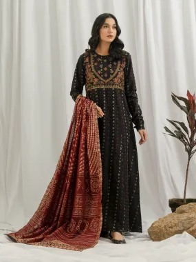 2 Piece Jacquard Suit- Embroidered (Pret)