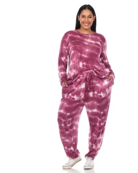 2 Piece Tie Dye Lounge Set | Violet Tie-Dye