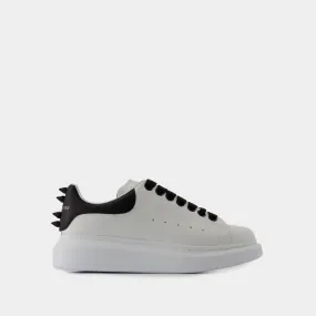 ALEXANDER MCQUEEN Elegant Studded White Leather Sneakers