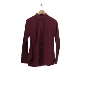 Ann Taylor Maroon Button-down Collared Shirt | Pre Loved |