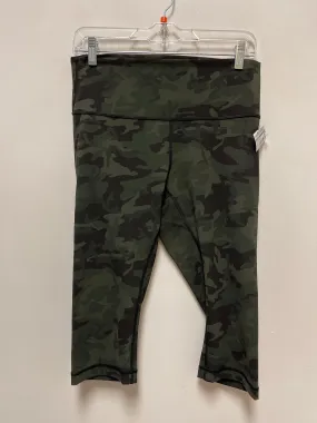 Athletic Capris By Lululemon In Camouflage Print, Size: 10