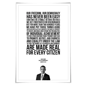 Barack Obama State of the Union Speech. 5 Sizes. Obama Quote. American History Poster. President Quote