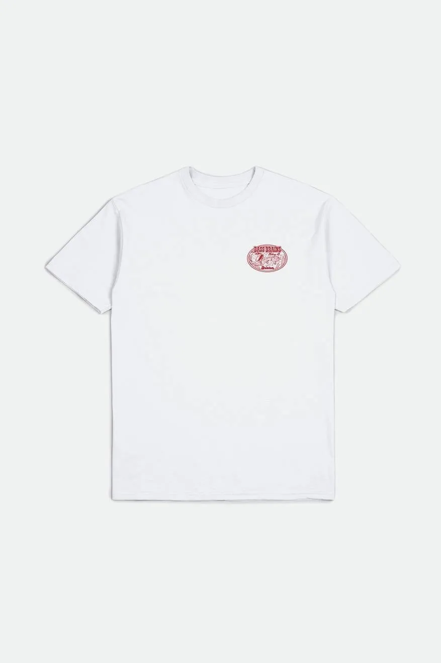 Bass Brains Swim S/S Standard Tee - White