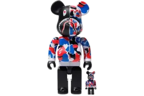 Bearbrick x Bape Shark London Store 100% & 400% Set