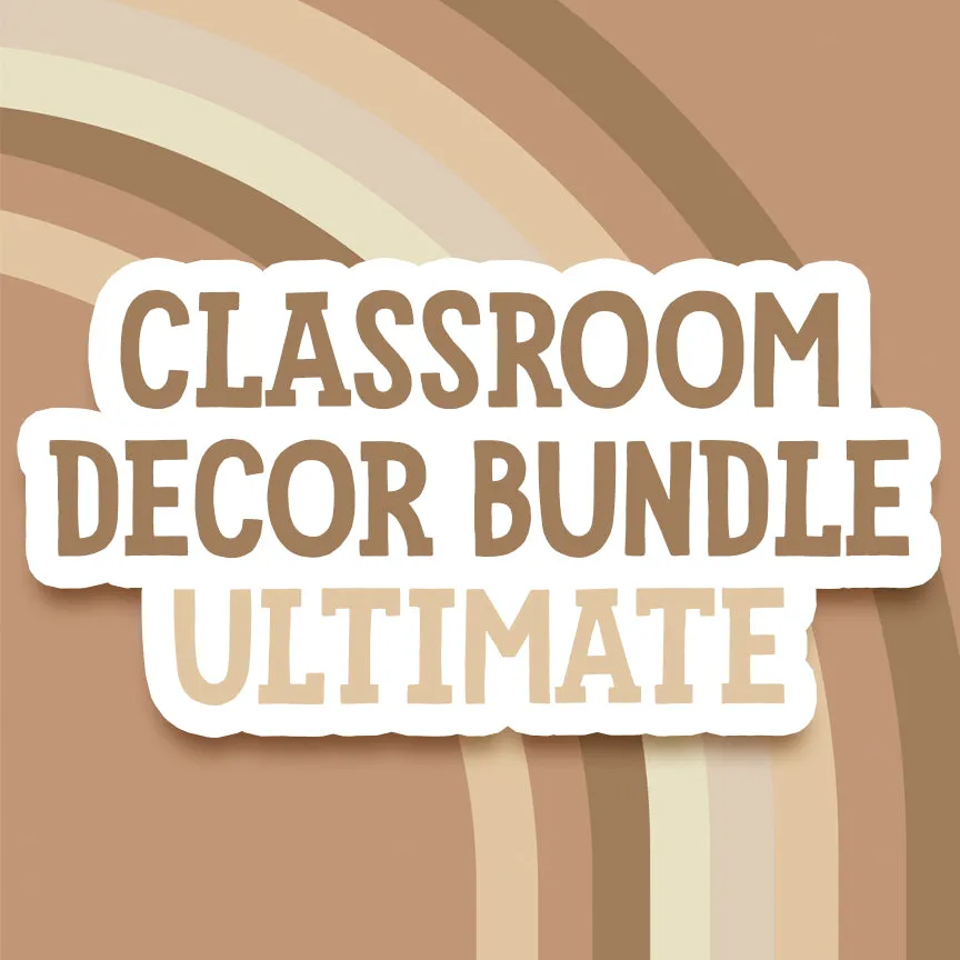 Boho Rainbow | Ultimate Classroom Theme Decor Bundle | Boho Classroom Decor | Teacher Classroom Decor | Schoolgirl Style