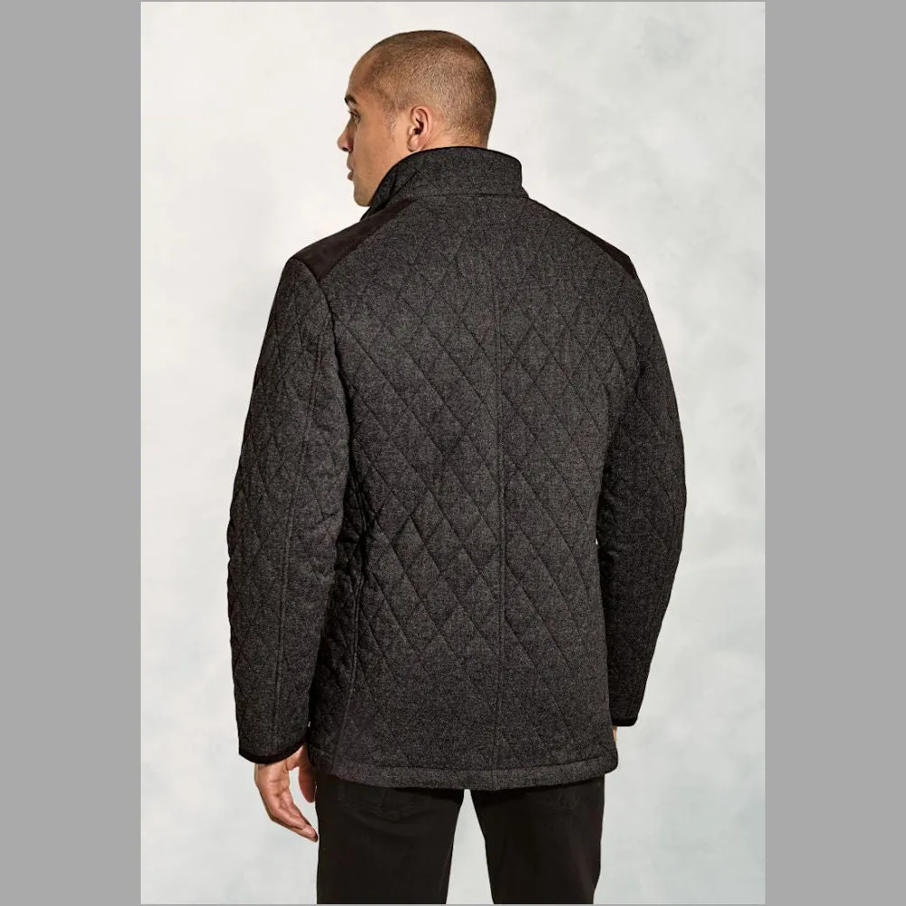 Brook Taverner Hampson Charcoal Melange Quilted Casual--