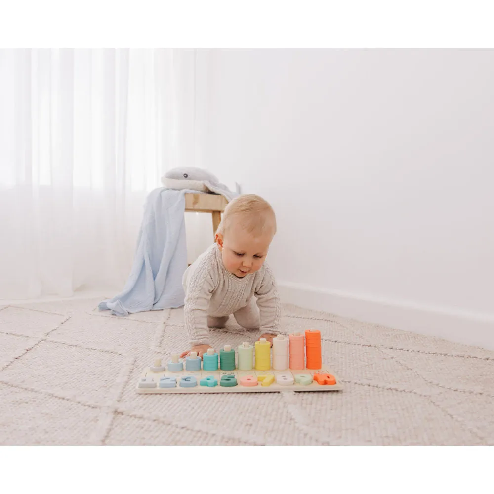 Bubble Wooden Numbers & Blocks Counting Set