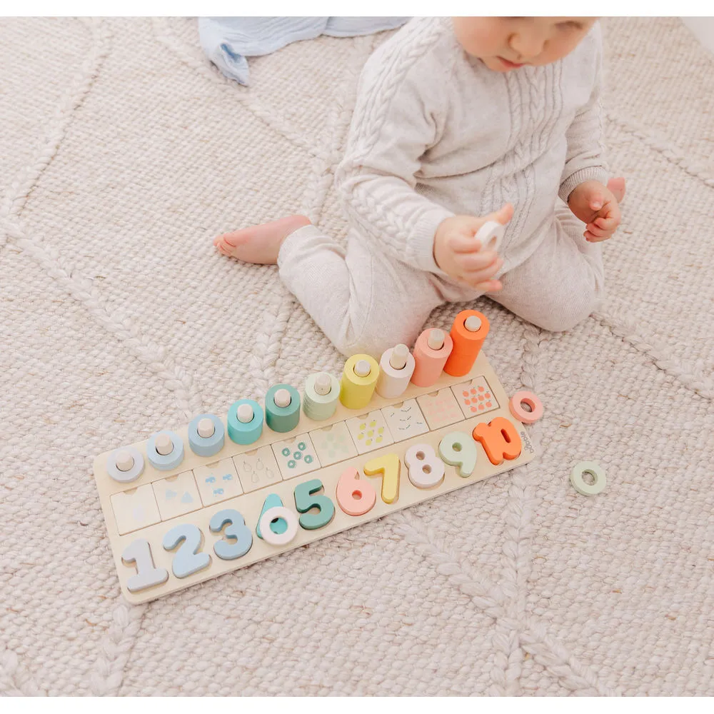 Bubble Wooden Numbers & Blocks Counting Set