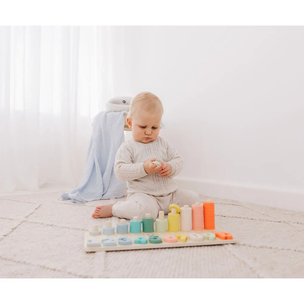 Bubble Wooden Numbers & Blocks Counting Set