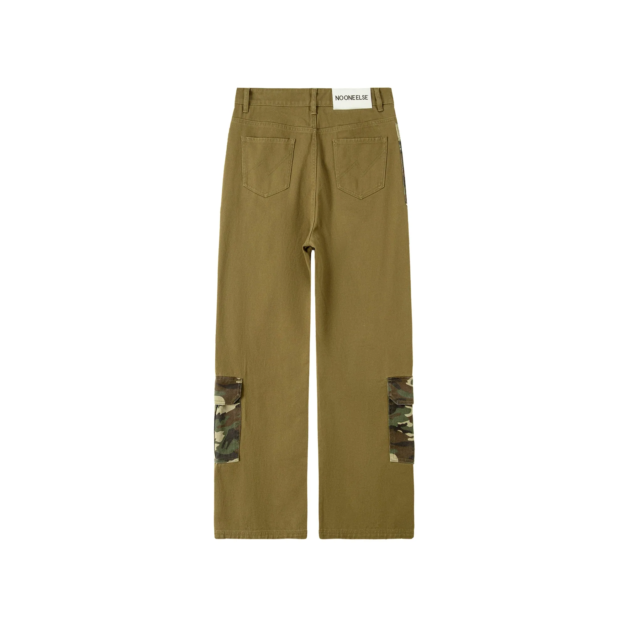 Camouflage Pocket Straight Casual Pants