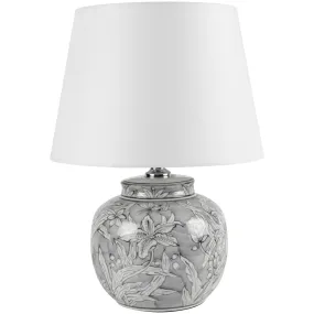 Compact Morkenna Lamp with White Shade 42cm