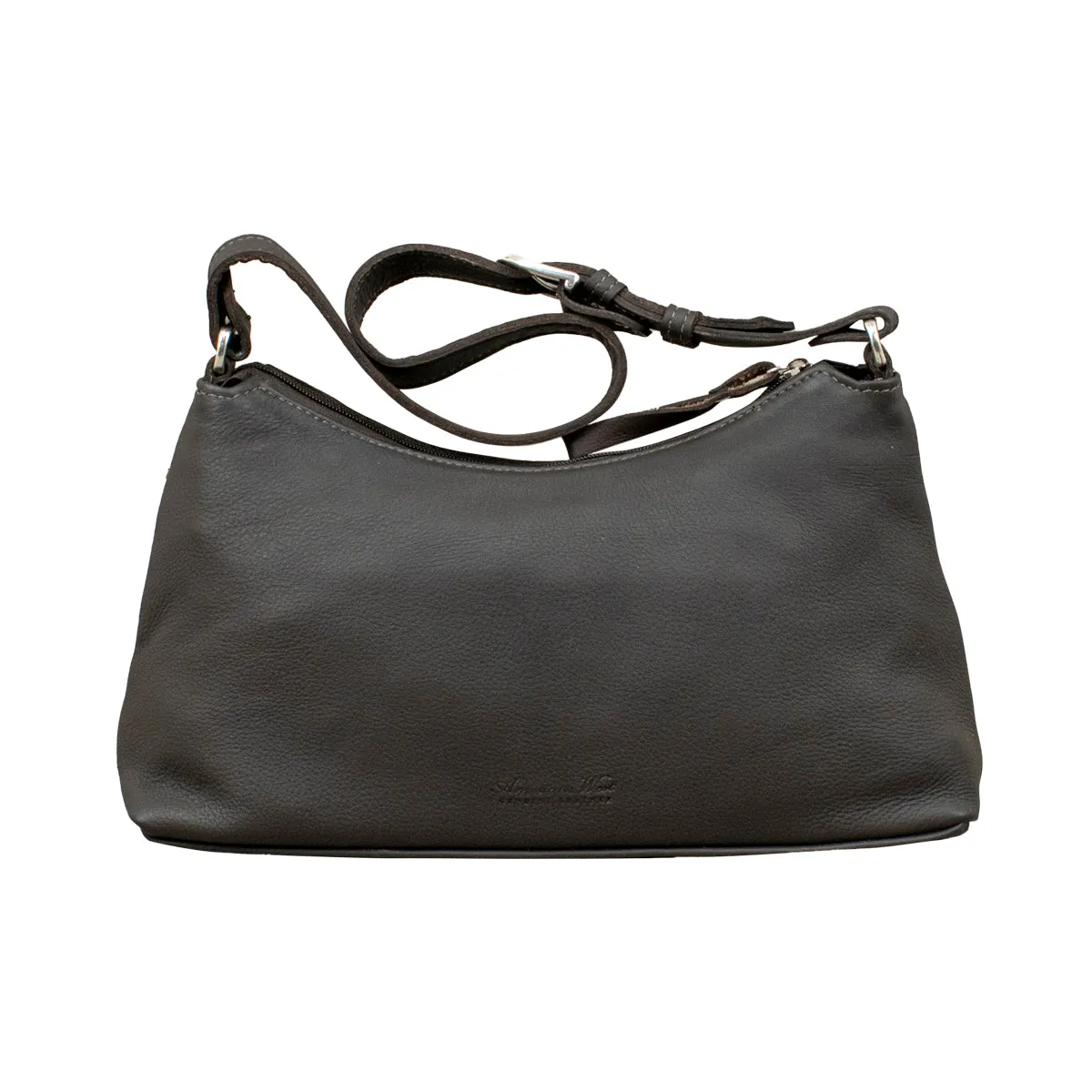 Cow Town Zip-Top Shoulder Bag - Chocolate and Pony Hair on Hide