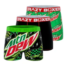 CRAZYBOXER Mtn Dew Logo Men's Boxer Briefs (3 Pack)