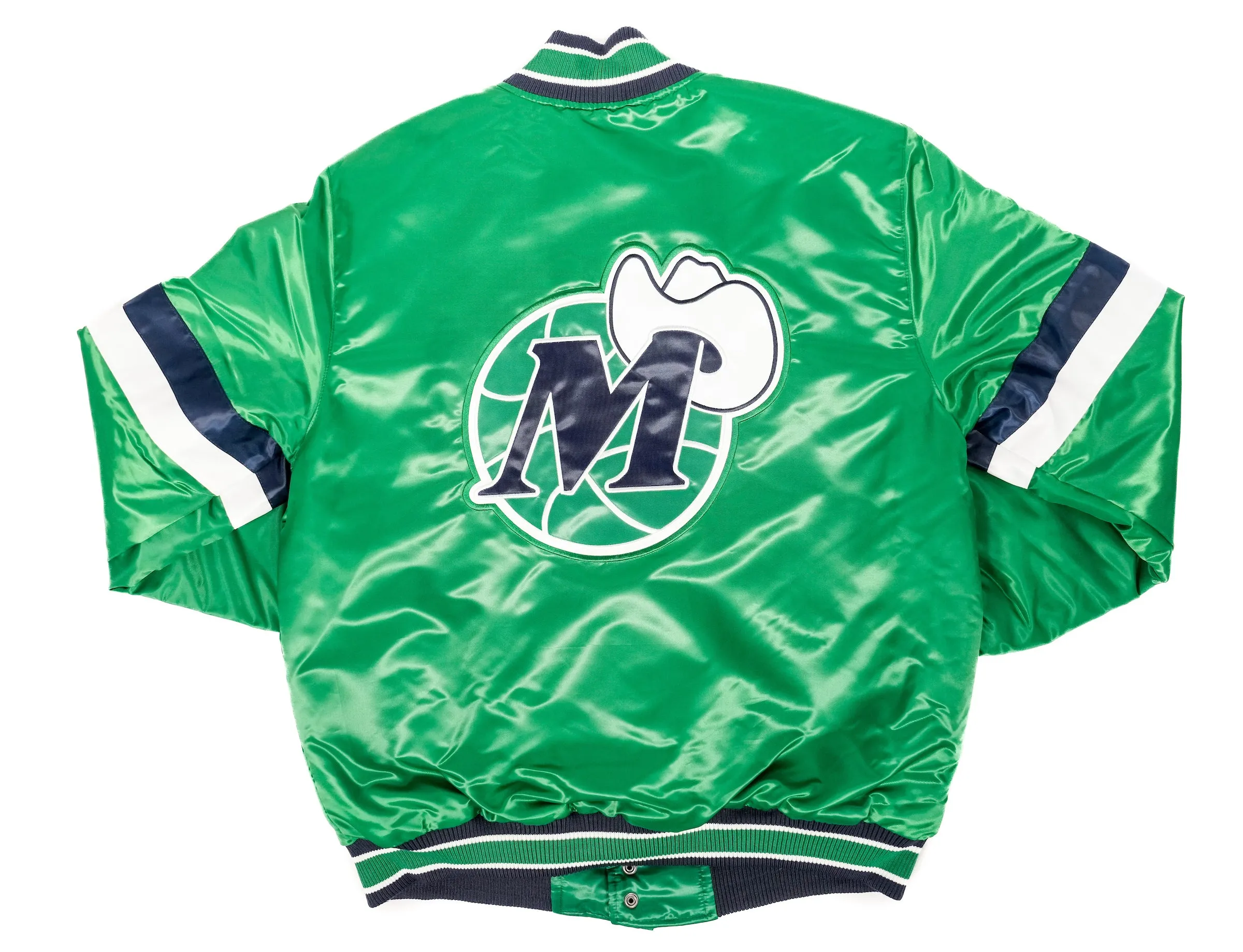 DALLAS MAVERICKS HARDWOOD CLASSIC STARTER GREEN VARSITY JACKET