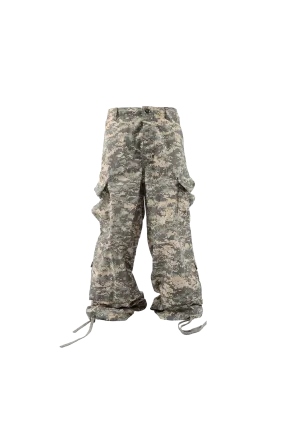 Digital Camouflage Adjustable Drawstring Baggy Pants