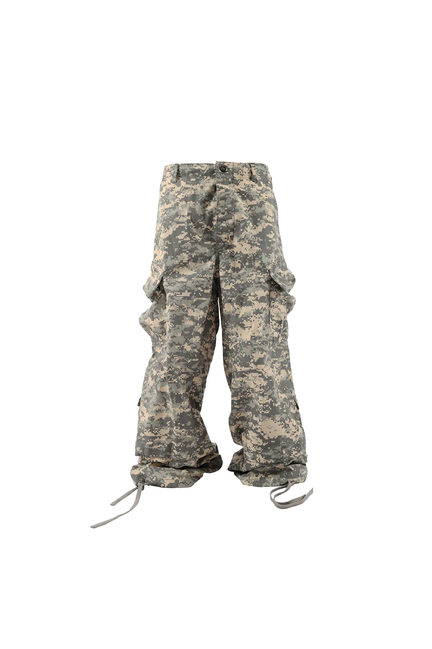 Digital Camouflage Adjustable Drawstring Baggy Pants