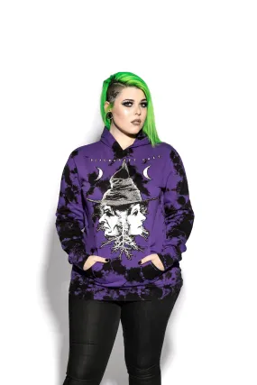 Duality - Purple Lightning Dye Hooded Pullover