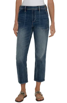 EASY UTILITY JEAN WITH SIDE BUTTON CLOSURE