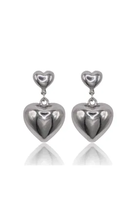 Esme Heart Drops - Silver