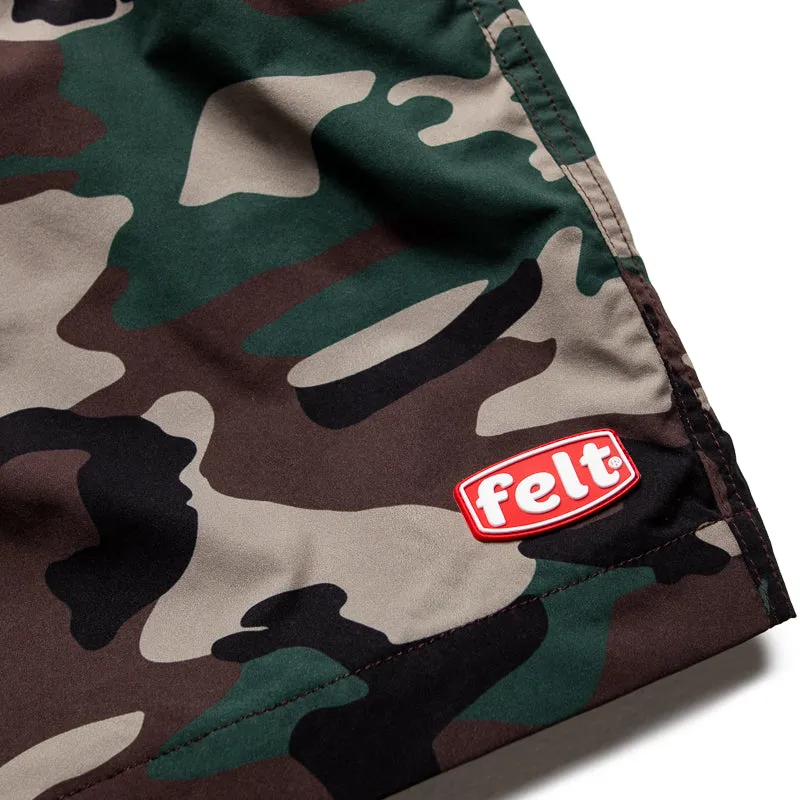 Felt Work Logo Swim Shorts - Camouflage