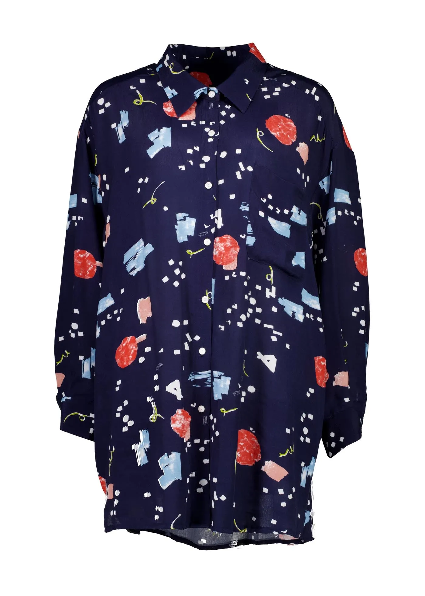 Galaxy LAX Shirt Navy in Viscose