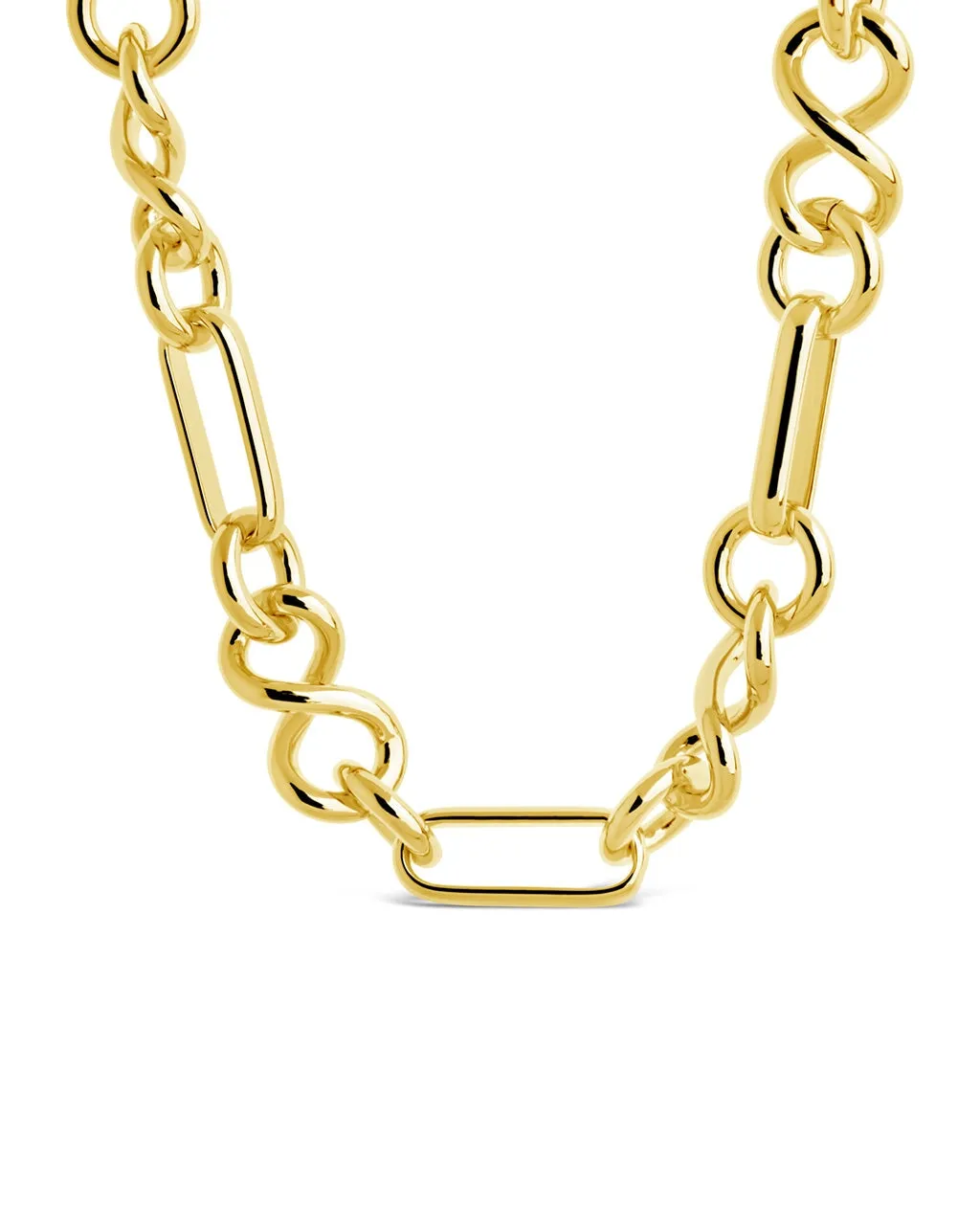 Infinity & Oval Link Chain Necklace