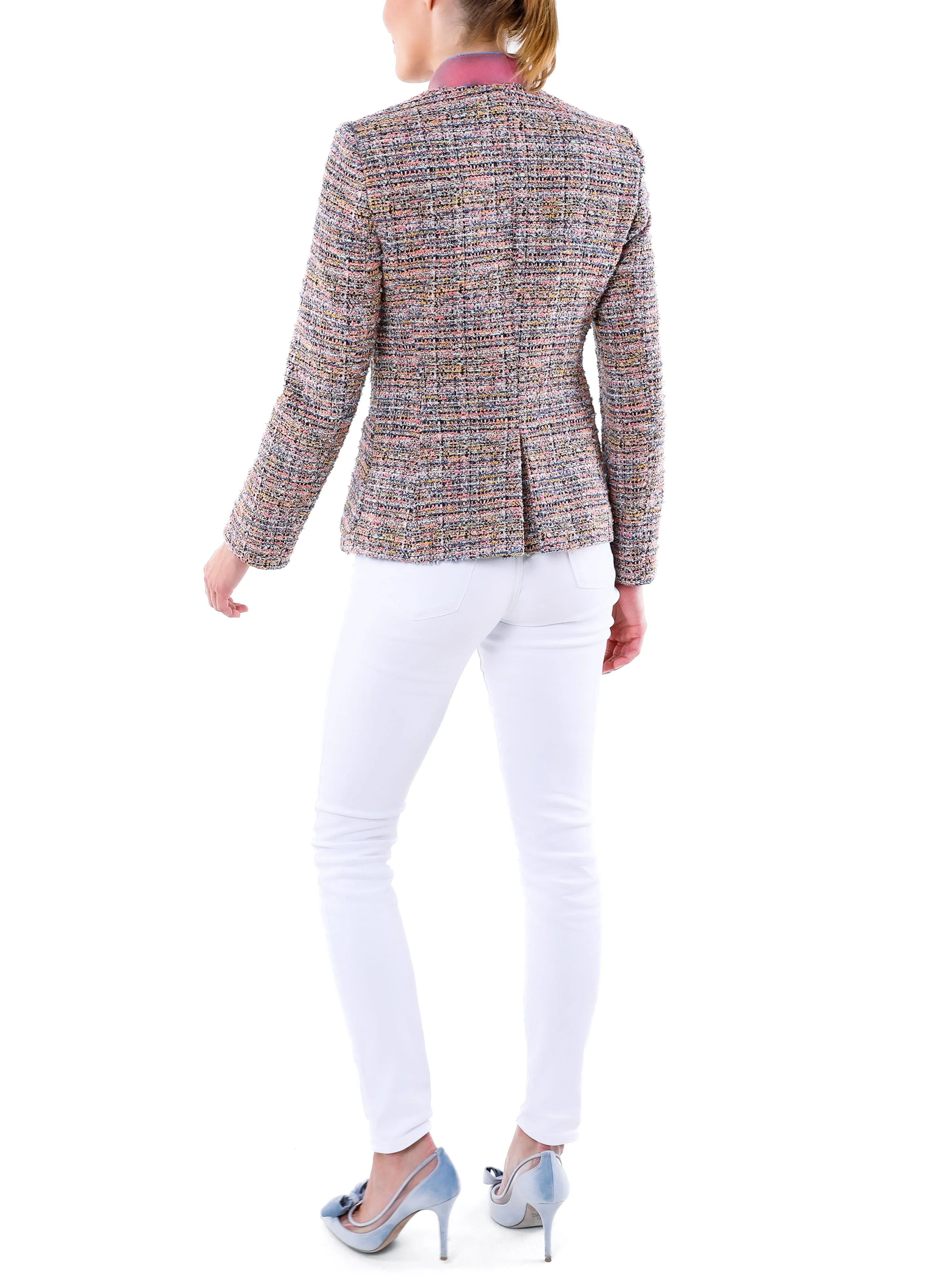 Jacket from multi coloured silk-tweed