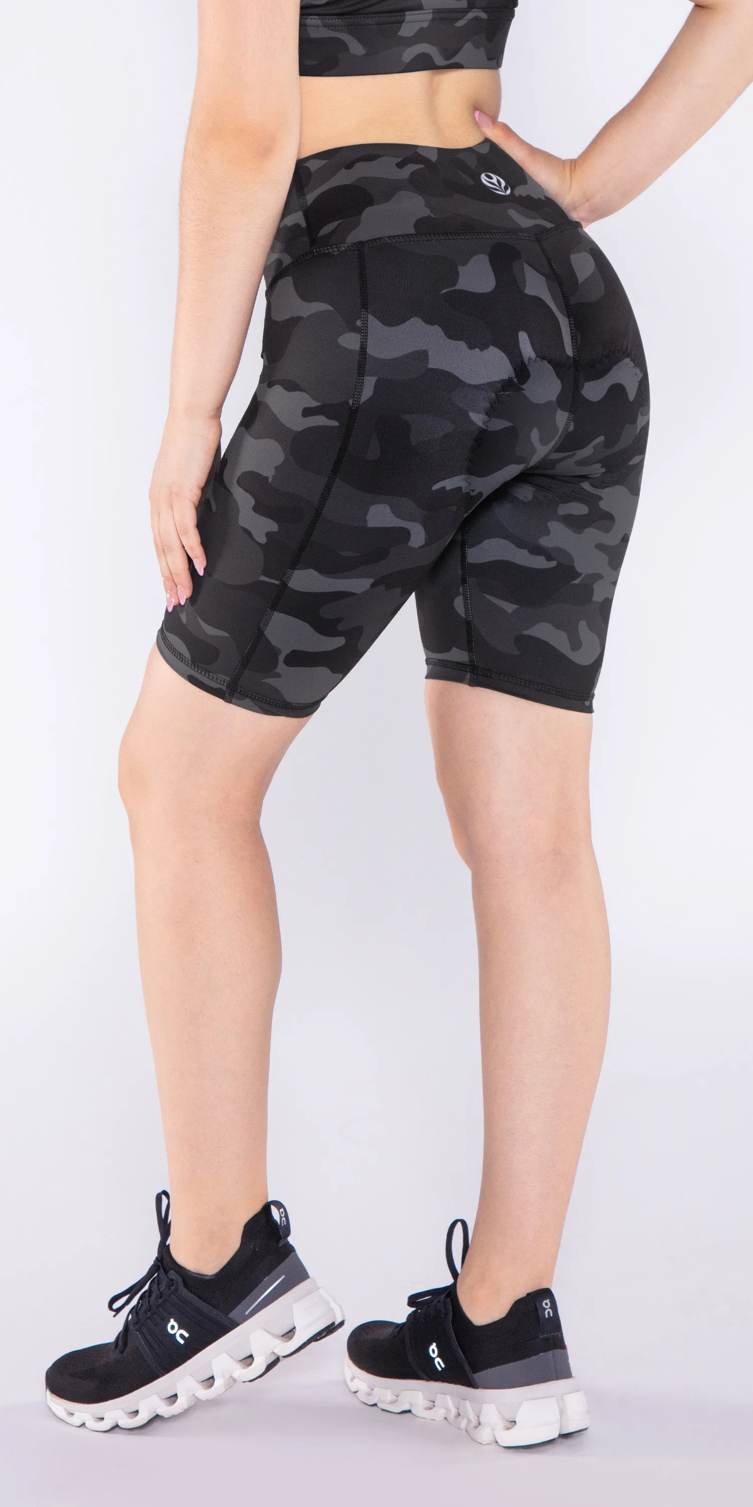 Jet Black Camo - MPX Padded Cycling Bottoms