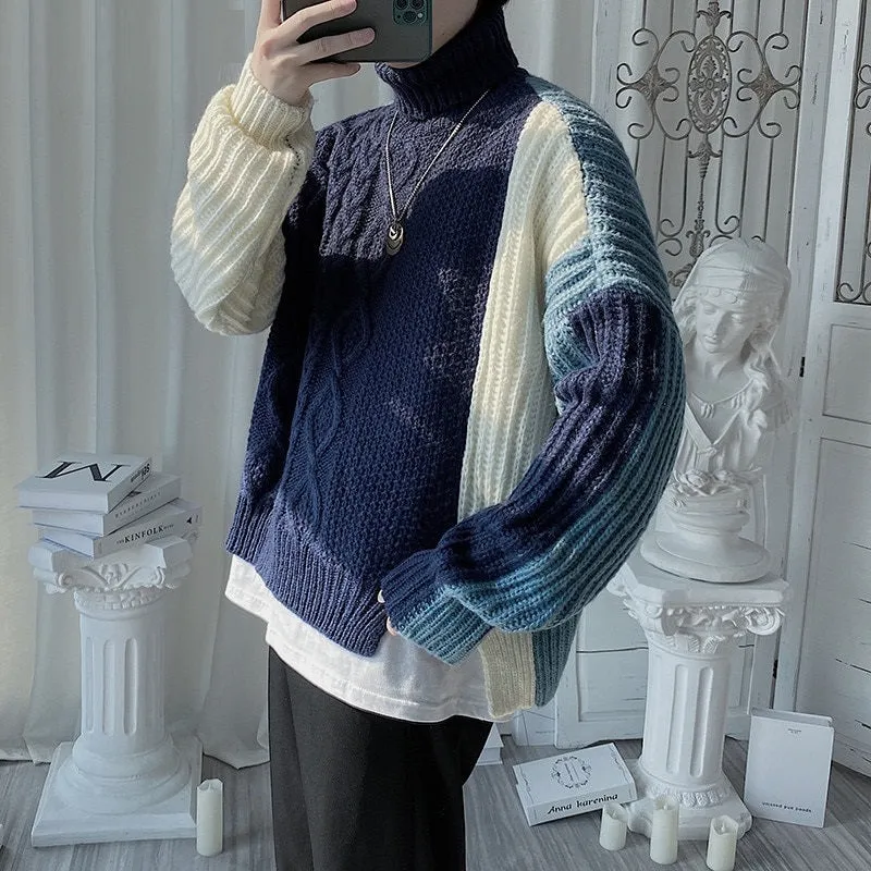 Knitted Sweater Turtleneck Collar