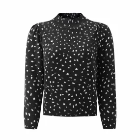 Leela Knitted Jumper in Abstract White on Black