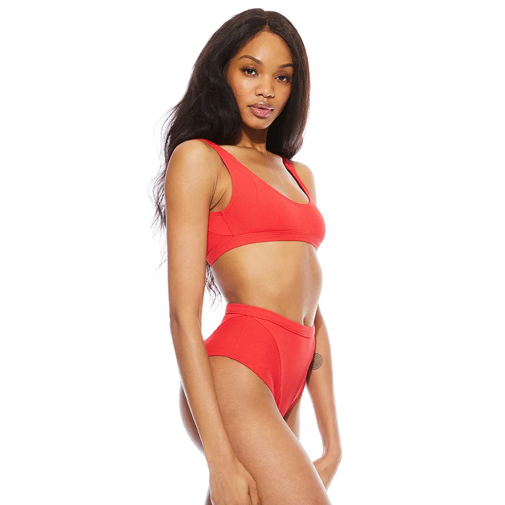 Mica Ribbed Bottom - Red