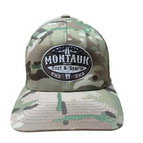 Montauk Surf and Sports Branded Trucker Hat in Multicam