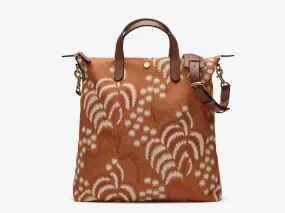 M/S Shopper - Palm Jacquard/Cuoio