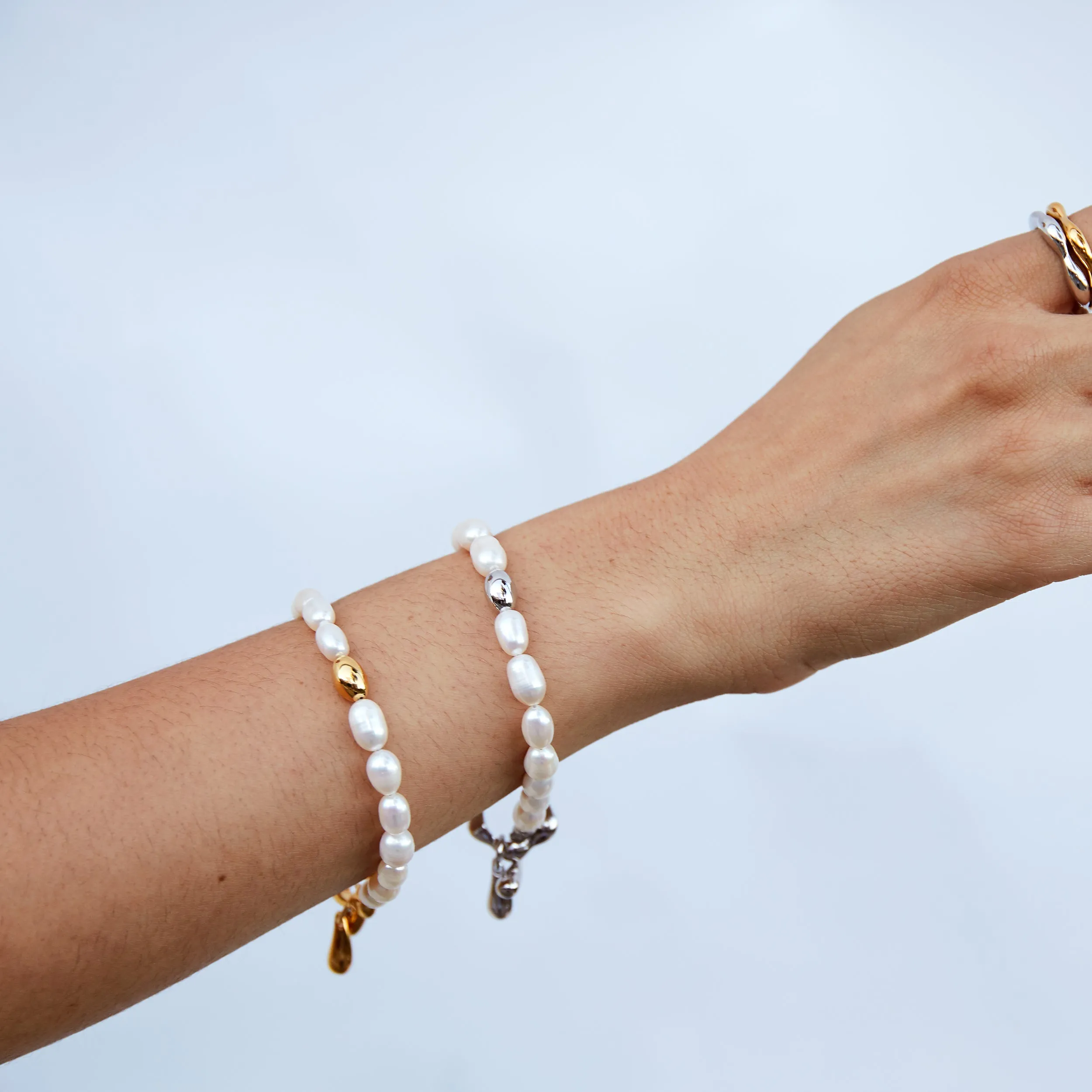 Muse Pearl Bracelet - Silver