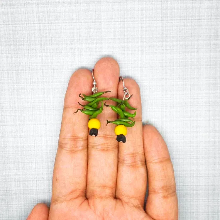 Nimbu Mirchi Nazarbattu Miniature Earrings