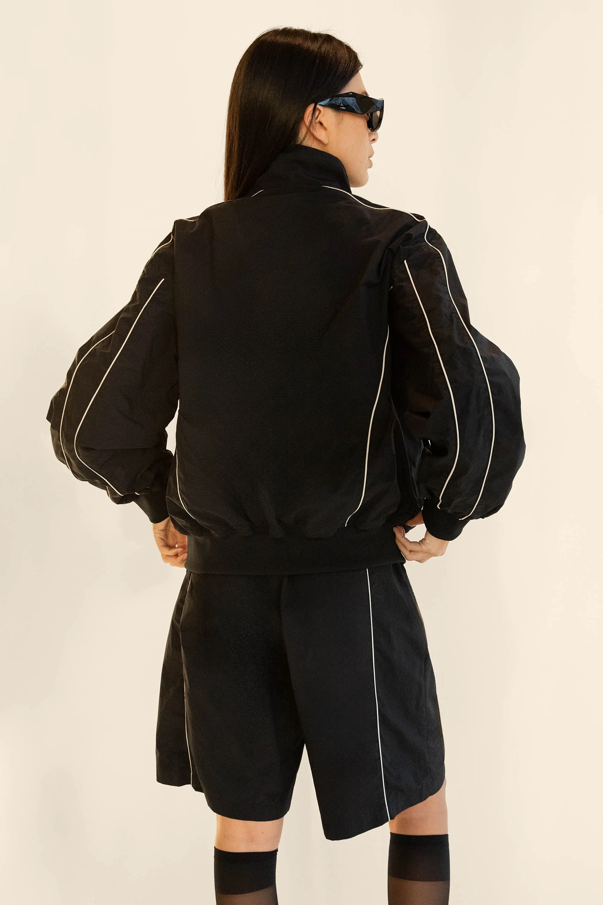 NYLON TRACK ZIP-UP JACKET