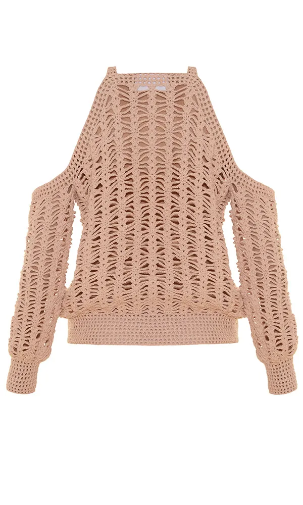 OFF SHOULDERS KNITTED SWEATER