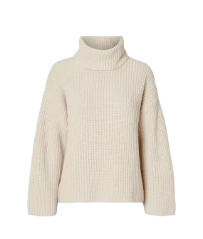 Oversized Chunky Knitted Jumper - Cream