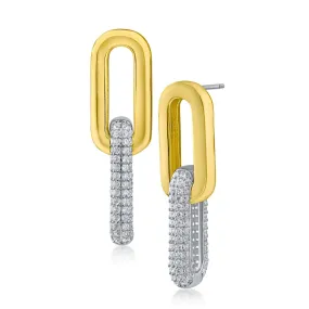 Pave Link Earrings