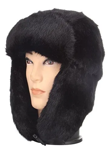 Pilot Trapper Men's Russian Winter Faux Mink Fur Pilot Aviator Ear Flaps Hat