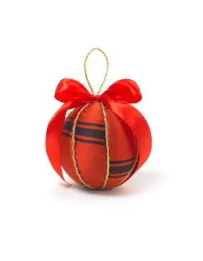 Red check Printed Bauble