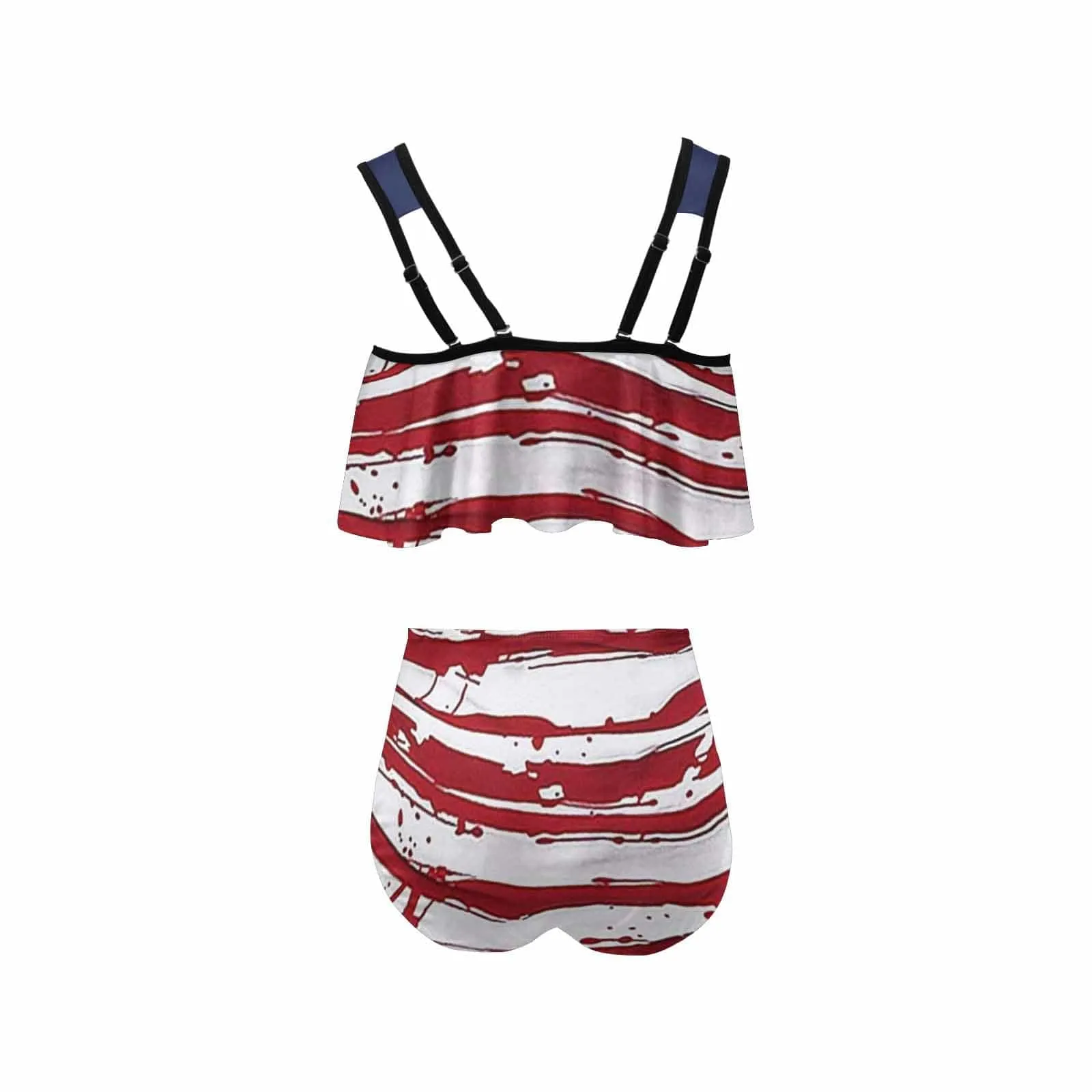 #Ruffle Tankini #4th of July #Plus Size Up 5XL Custom Face American Flag Ruffle Tankini Swimsuit Personalized Women's Two Piece Bathing Suit Summer Set Beach Pool Outfits