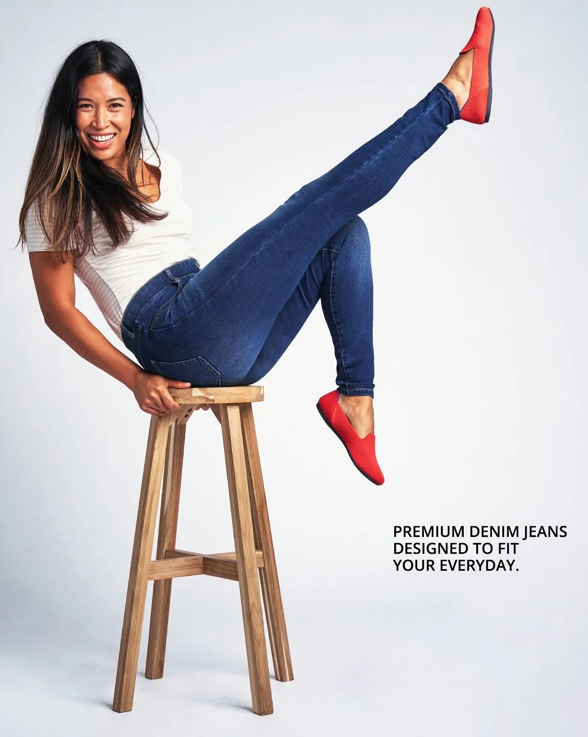 Skinny-Leg | 4-Pocket Betabrand Yoga Denim (Dark Vintage Wash)