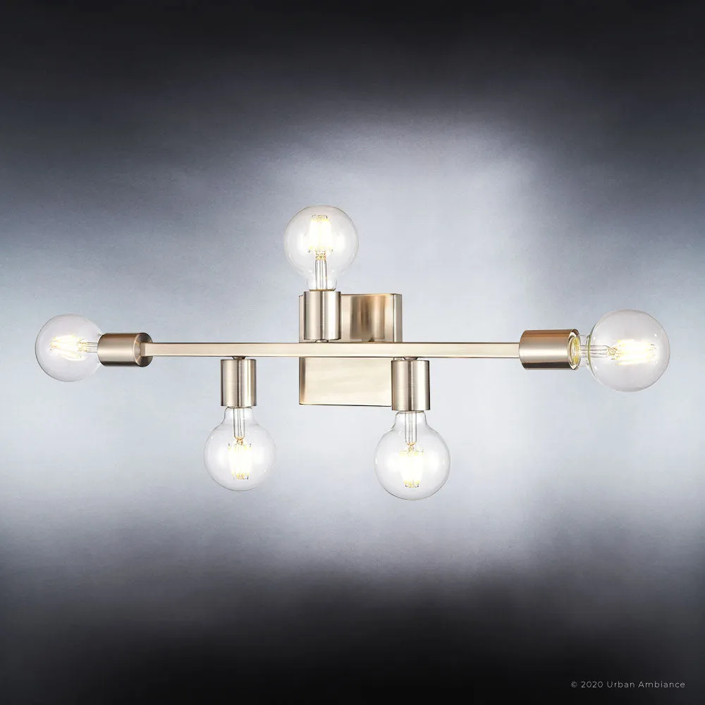 UEX2531 Mid-Century Modern Bath Light 4.75''H x 22''W, Satin Nickel Finish, Roseville Collection