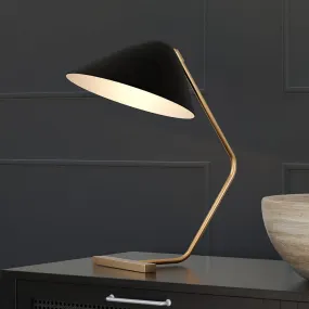 UEX7200 Modern Desk Lamp 19''W x 12''D x 21.5''H, Aged Brass and Black Finish, Sheridan Collection