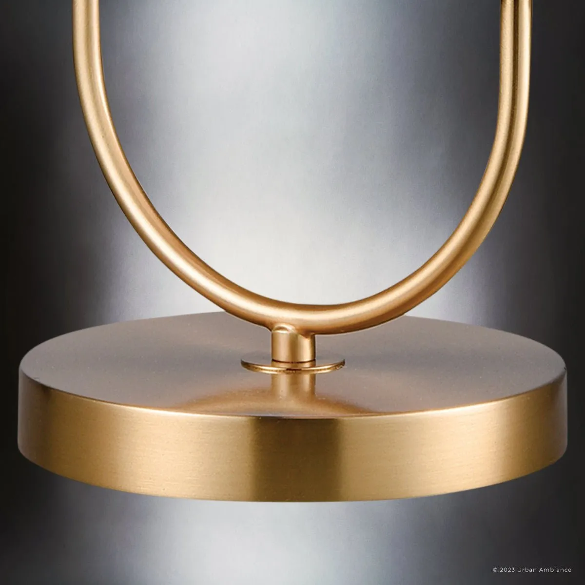 UEX7582 Mid-Century Modern Table Lamp 13''W x 10''D x 22''H, Aged Brass Finish, Sewanee Collection